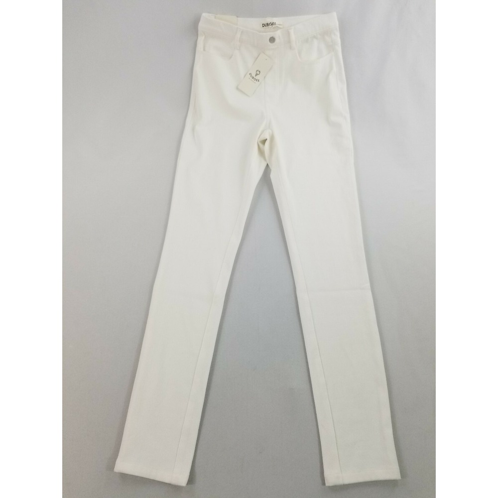 DUBGEE by WHOOPI women pants legging slim 7013 white pocket S $88